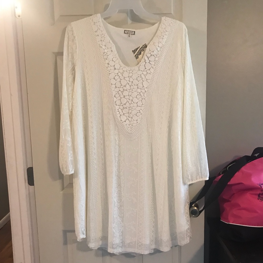 Lace Overlay Dress